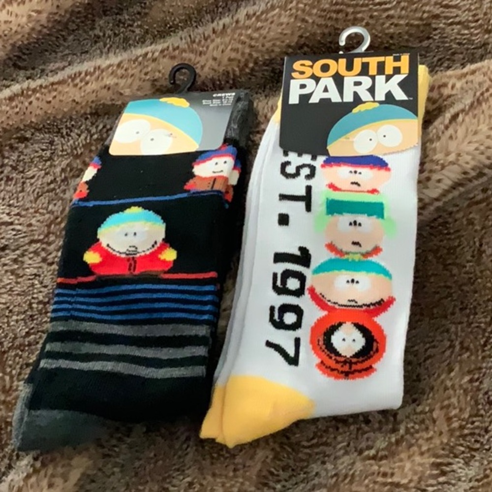 Nwt Unisex South Park Crew Sock 2 pair
